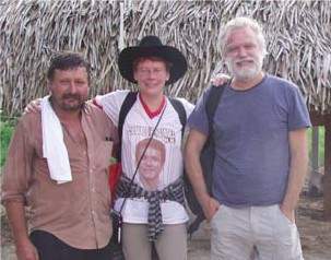 Alirio mit GewerkschafterInnen aus Europa (Sommer 2004)